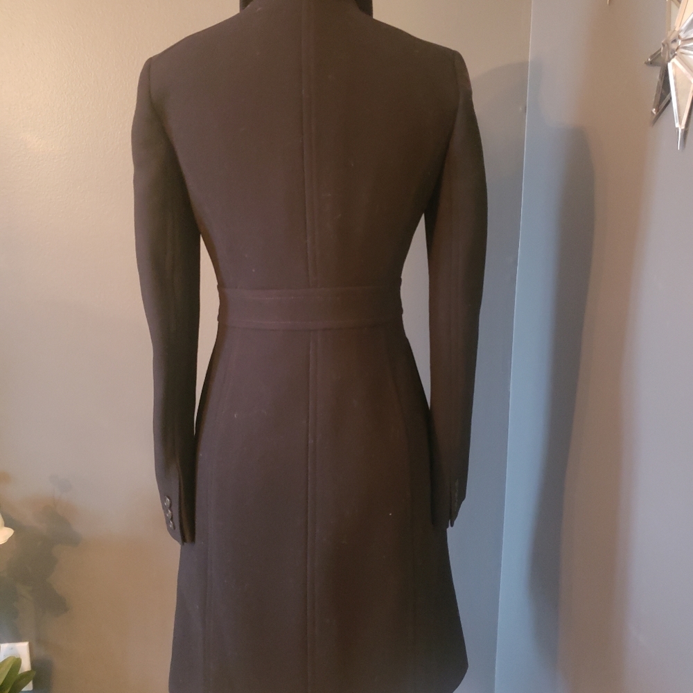 J.Crew Classic Black Lady Day Coat Italian Double Cloth Wool Thinsulate 0 49622 - Picture 8 of 11